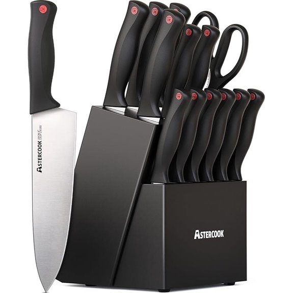 Astercook 15-Piece German Steel Knife Set