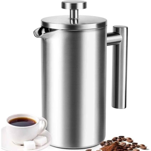 Stainless Steel 34oz French Press Coffee Maker