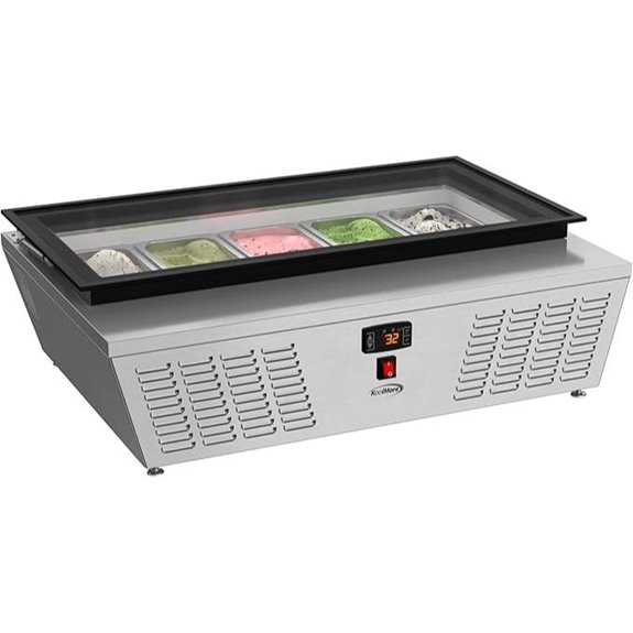 KoolMore 39-inch 5-Pan Ice Cream Display Freezer