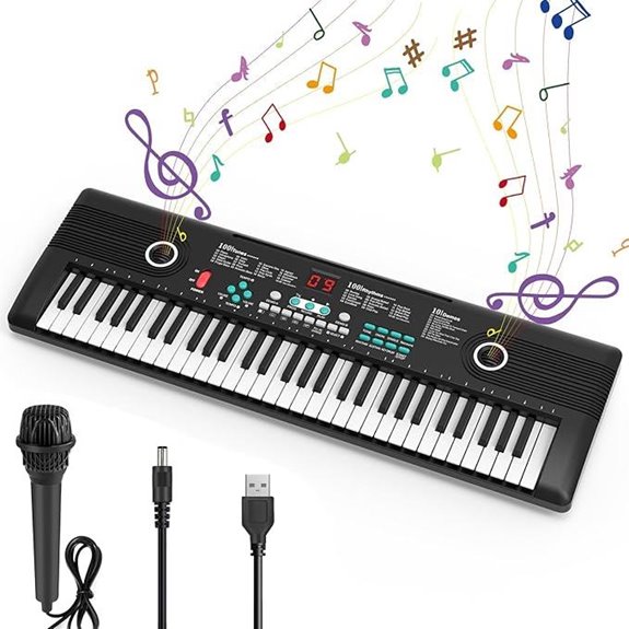 61-Key Electronic Digital Piano with Built-In Speakers