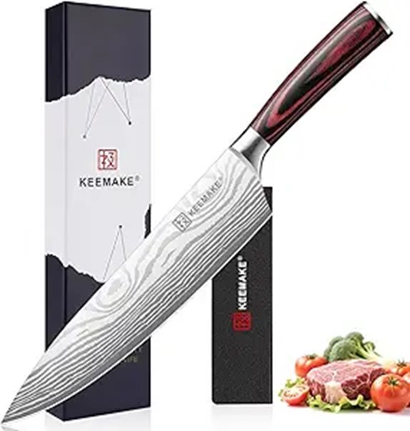 KEEMAKE 8-Inch Chef Knife with Sheath and Gift