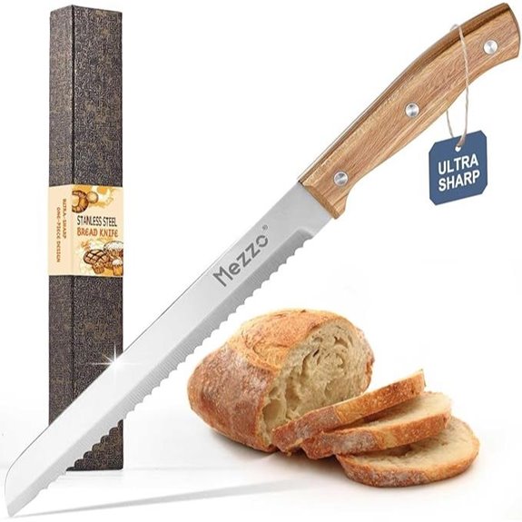 Mezzo Serrated Bread Knife 8-Inch High Carbon Steel