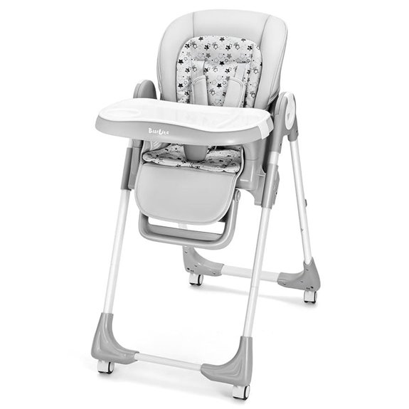 Foldable Baby High Chair with Adjustable Features