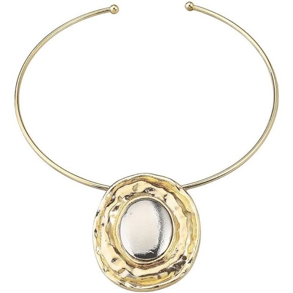 African Tribal Gold Pendant Necklace