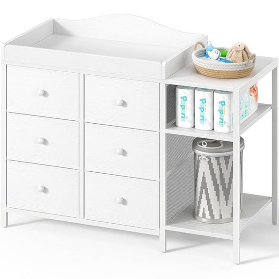BOLUO Baby Dresser with Changing Table and Storage