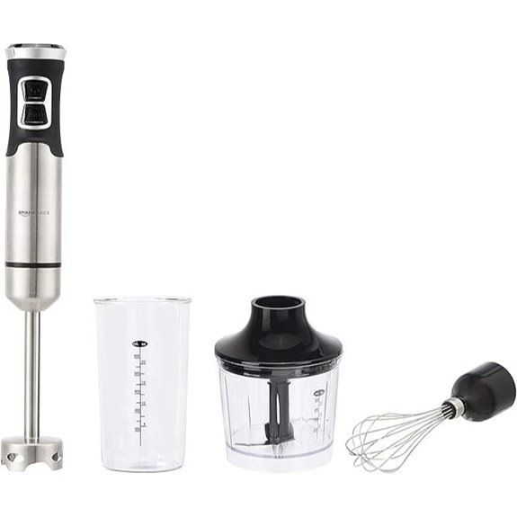 Amazon Basics Hand Blender with Attachments