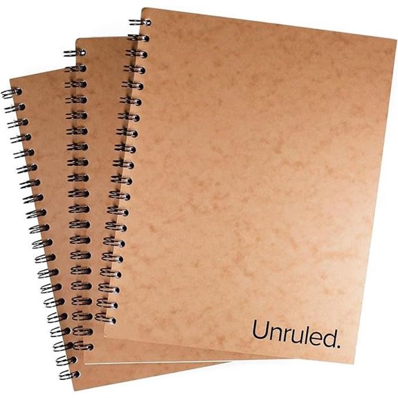 Unruled Classic Spiral Notebook 3-Pack Black Foil