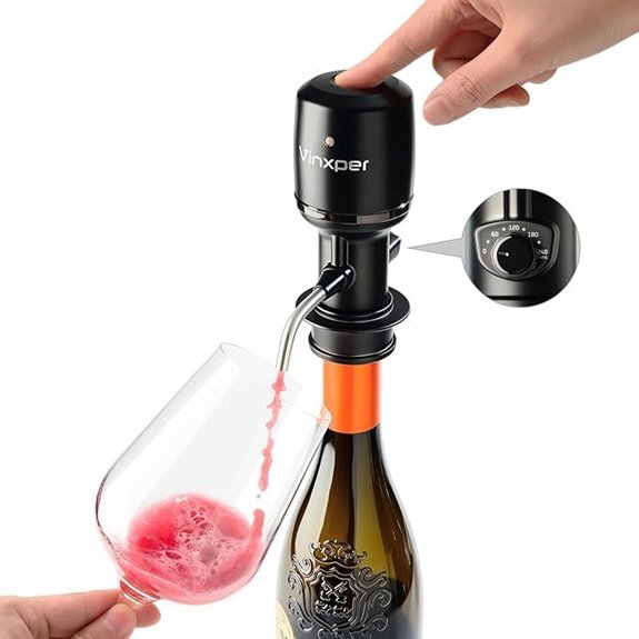 Rechargeable Adjustable Electric Wine Aerator (Black)