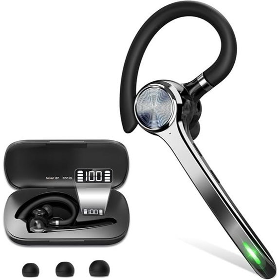 HEIBAS Bluetooth Headset with 72H Talk Charging Case
