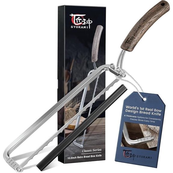 Upgrade Bread Knife with Bow Design and Thickness Scale
