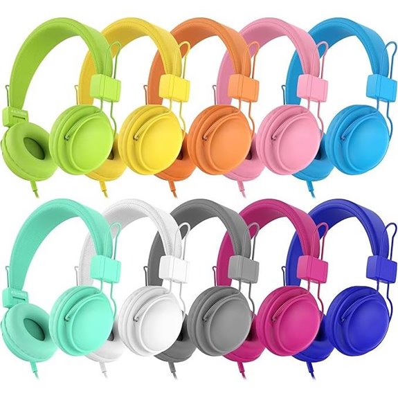 AILIHEN Kids Headphones Bulk 20-Pack with Microphone