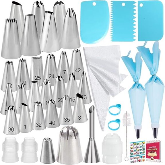 Piping Bags & Tips Set for Cake Decorating