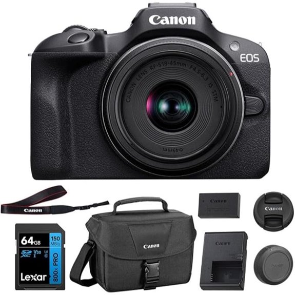 Canon EOS R100 Mirrorless Camera Kit with Accessories