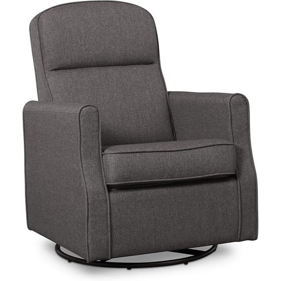 Delta Children Blair Slim Nursery Glider Swivel Rocker Chair Charcoal