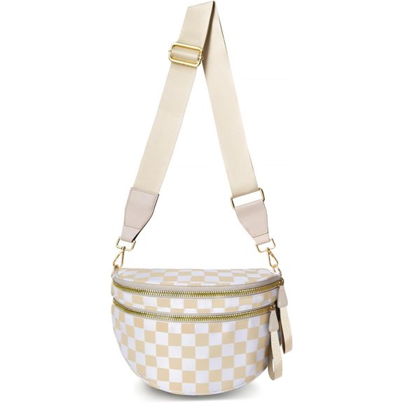 Checkered Crossbody Bag for Women