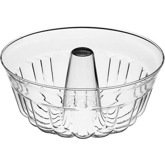 SIMAX Clear Glass Fluted Bundt Cake Pan