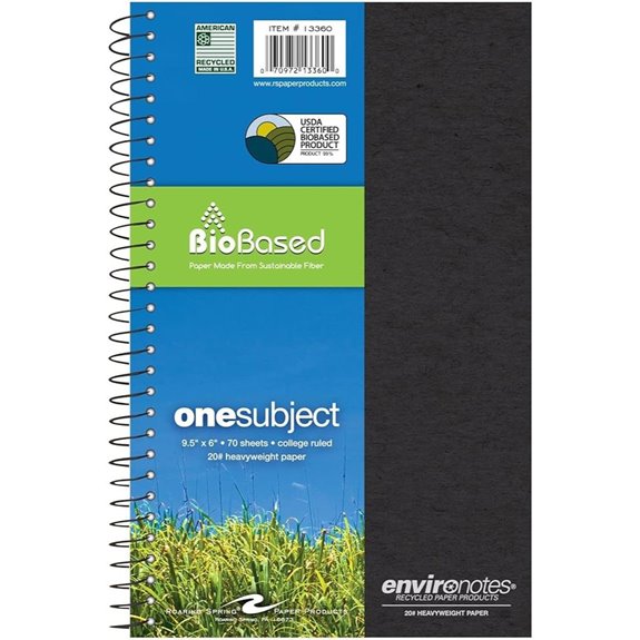 Roaring Spring Recycled Notebook 70 Sheets Assorted Colors