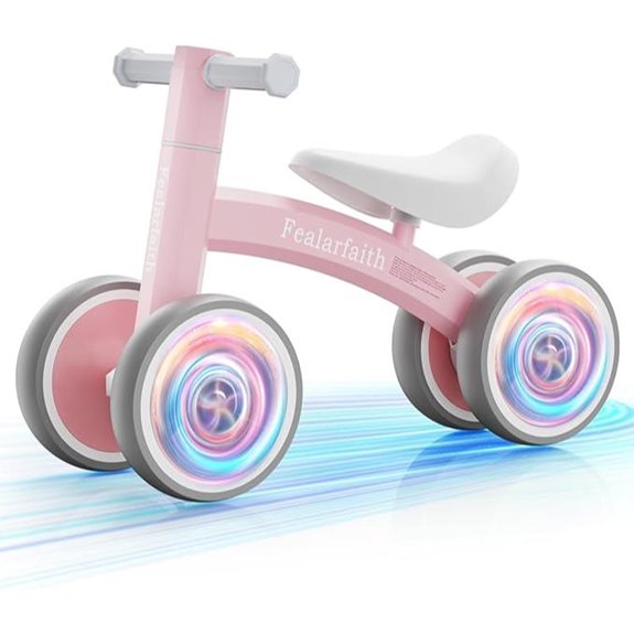 Baby Balance Bike with Colorful Lights for Toddlers