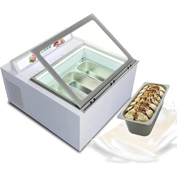 Kolice Commercial Ice Cream Display Freezer with Pans