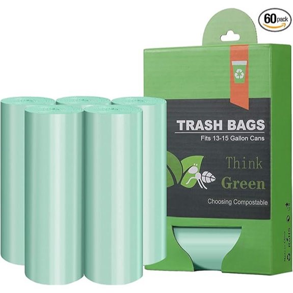AYOTEE Compostable Kitchen Trash Bags 55L 60 Pack