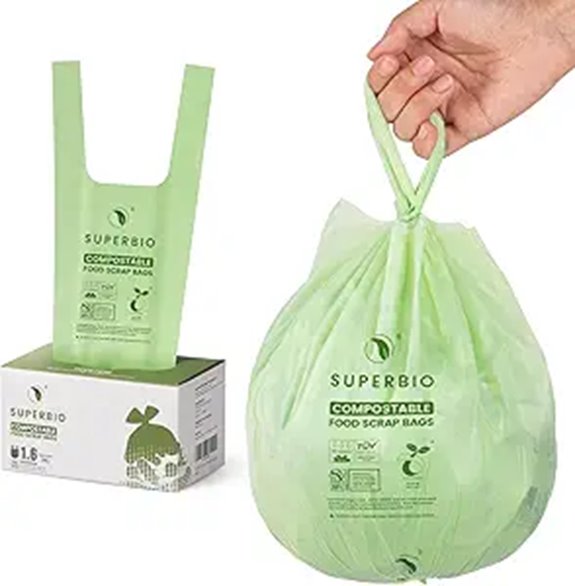 Superbio 1.6 Gallon Compostable Food Scrap Bags (50 Pack)