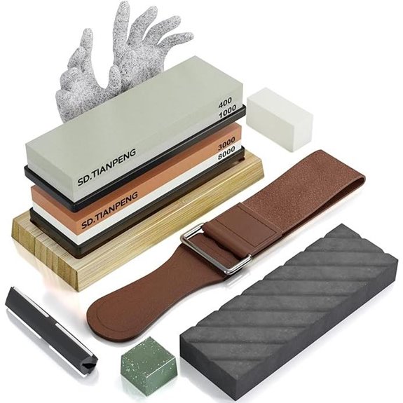 Dual Grit Whetstone Knife Sharpener Set