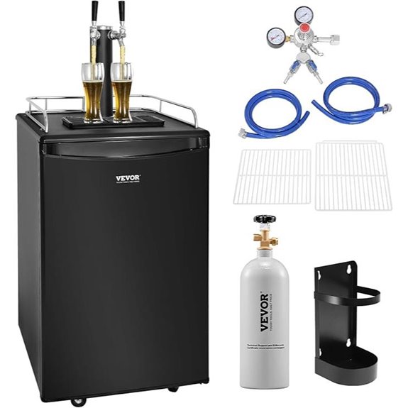 VEVOR Dual Tap Commercial Kegerator with CO2 Tank