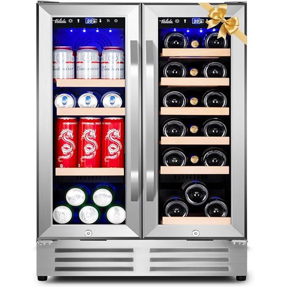 Wine & Beverage Refrigerator Dual Zone Glass Door