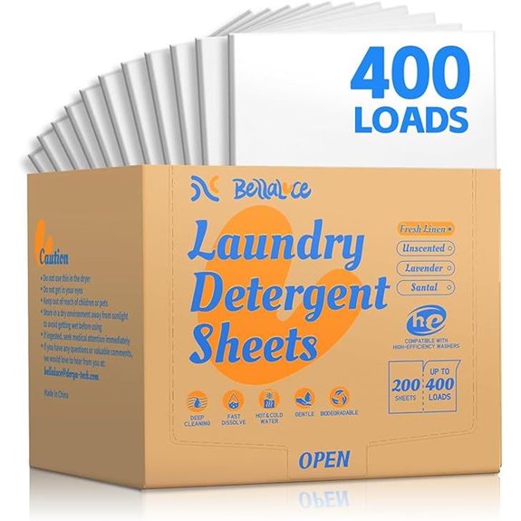 BellaLuce Laundry Detergent Sheets (400 Loads)