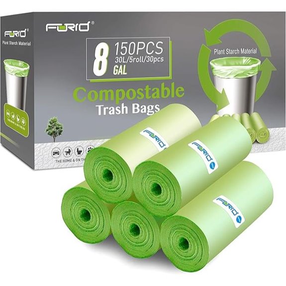 FORID 8 Gallon Compostable Trash Bags (150 Count)