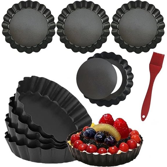 DATANYA 8 Pack Mini 4-Inch Tart Pans