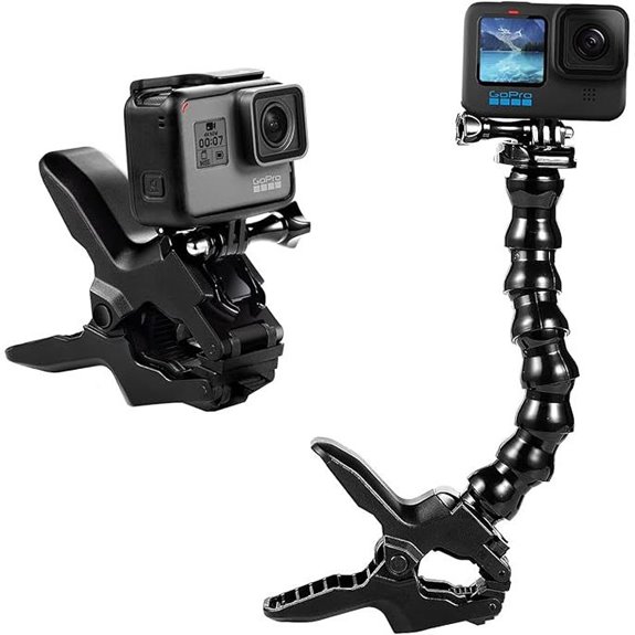Suptig Gooseneck Clamp Mount for Action Cameras