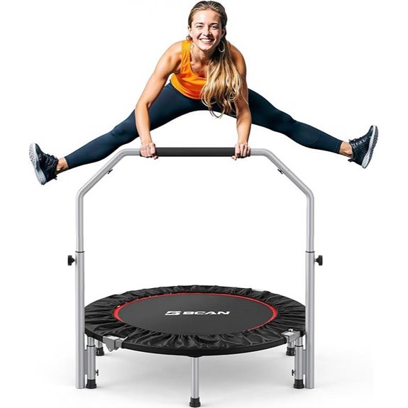 foldable mini trampoline with handle
