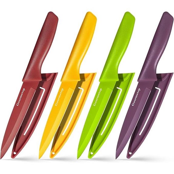 Paring Knife Set of 4 with Covers