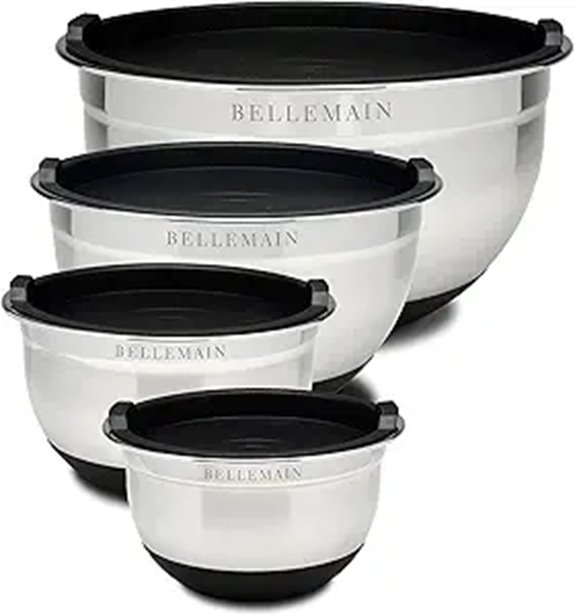 Stainless Steel Mixing Bowls with Lids (4-Piece Set)