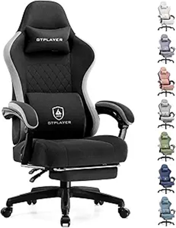 GTPLAYER Gaming Office Chair with Footrest and Lumbar