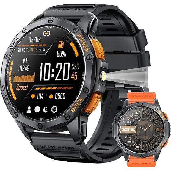 Military GPS Smart Watch with Sport Modes & Bluetooth