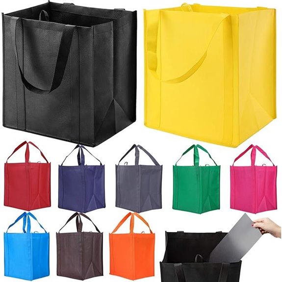 NERUB 10 Pack Heavy Duty Reusable Grocery Bags