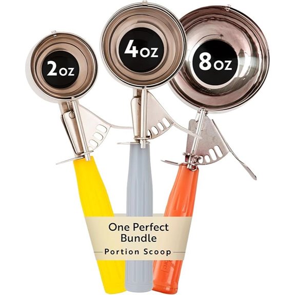 Restaurantware Ice Cream & Cookie Scoops (3-Pack)