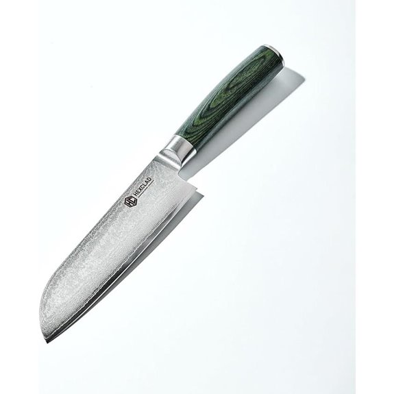 HexClad 7-Inch Japanese Damascus Santoku Knife