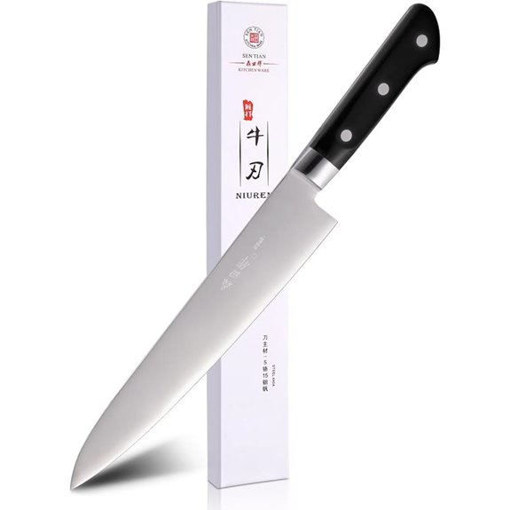 Japanese Chef Knife - 9.5-inch Sushi Knife with Handle