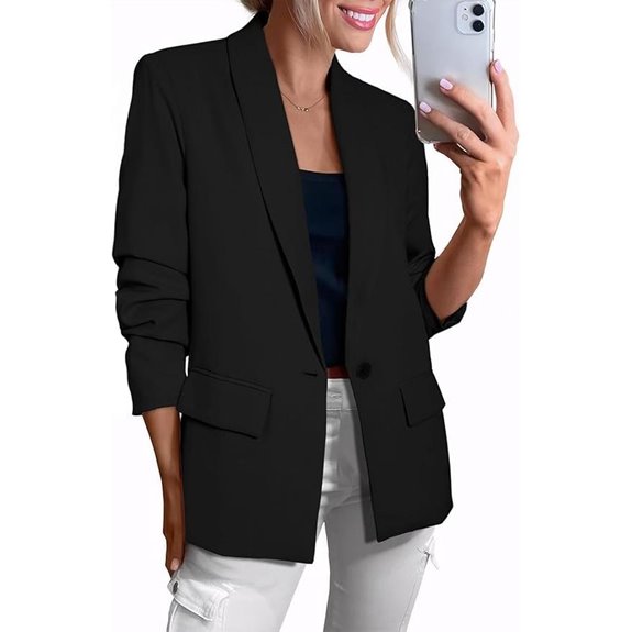 Happy Sailed Women's Long Sleeve Blazer Jacket