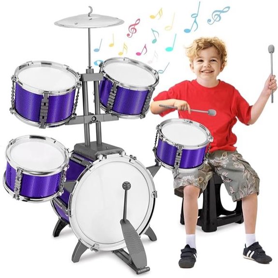 Kids Jazz Drum Set for 3-7 Year Olds