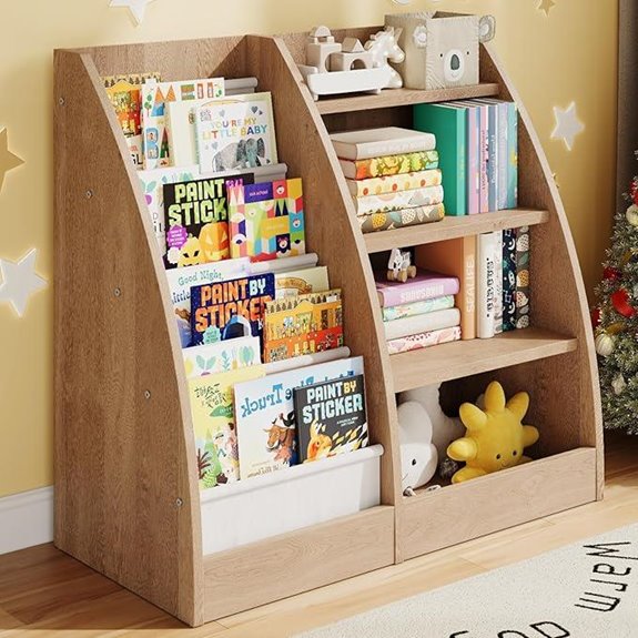 4-Tier Kids Bookshelf and Toy Organizer