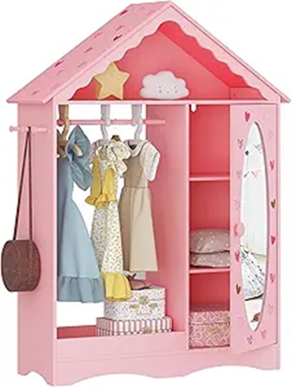 UTEX Kids Dress Up Storage with Mirror