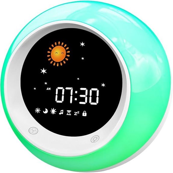 I.CODE Kids Sun & Moon Alarm Clock & Night Light