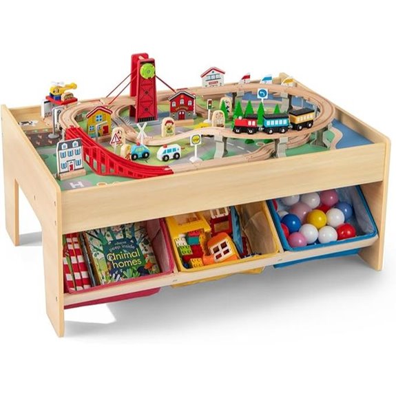 3-in-1 Kids Train Table with Storage