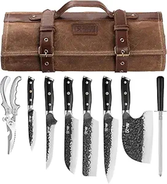Chef Knife Set with Accessories for Kitchen and Camping