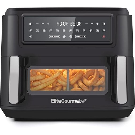 Elite Gourmet Dual Zone Air Fryer Oven (11QT)