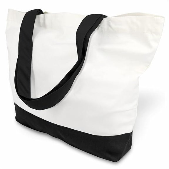 TOPDesign Large Cotton Canvas Tote Bag (Pack of 1)